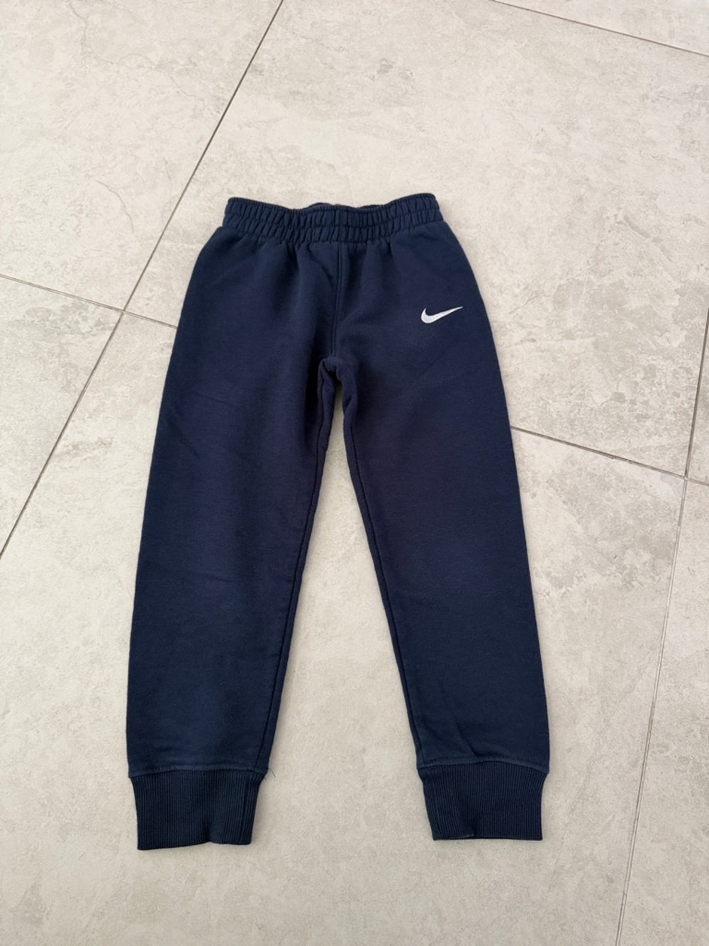 Nike Kids Navy Sweatpants with White Swoosh
